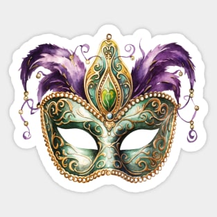 Mardi Gras Mask Sticker